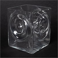 Modernist Bullseye Glass Ice Bucket MCM