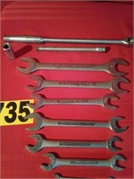 Snap-on breaker bar w/ craftsman end wrenches