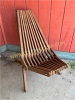 Unique wooden folding outdoor chair