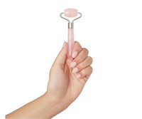 Plum Beauty Mini Rose Quartz Facial Roller NEW