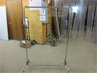 Garment rack w/wheels& 15 steel hangers