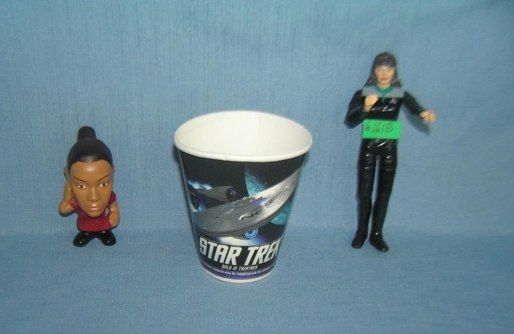 Pair of vintage Star Trek figues and collector's c