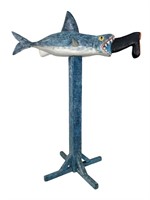 PAUL MCFADDEN - FOLK ART SHARK VS FISHERMAN