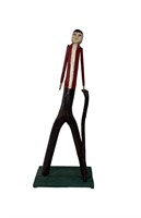 TALL WOODEN FOLK ART TALL FIGURE - PEI