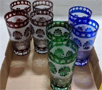 Etched Glasses, Approx 5.5" h