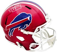 Jim Kelly  Buffallo Red Helmet Beckett BAS