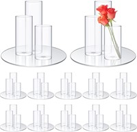 Glass Cylinder Vases Set Decorative (12 Sets)