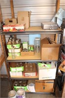 shop shelving with contents