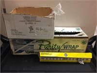 LOT: Open Boxes of Plastic Wrap, Skerews, Foil
