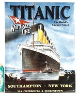 Affiche TITANIC style vintage en métal 12½"x16"