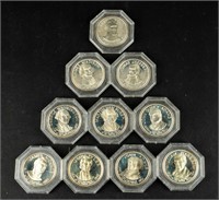 Coin 10 Sterling Silver Presidential Coins-BU