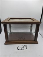 Vintage Wood And Glass Display Case