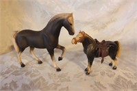 VTG SMALL HORSE AND LARGE HORSE