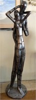 F - CONTEMPORARY SCULPTURE OF COUPLE 60"T (G27)