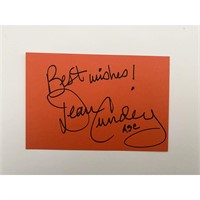 Cinematographer Dean Cundey original signature