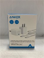 ANKER 6FT USB-C CHARGER AND USB-C TO LIGHTING