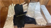 Vintage ladies formal and leather gloves with