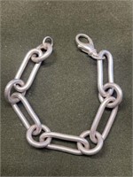 STERLING SILVER OVERSIZED CHAIN BRACELET 7.75in L