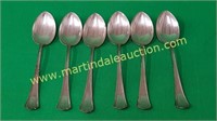 (6) Sterling Silver Monogrammed Spoons