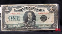 1923, Dominion of Canada, one dollar bill
