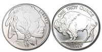 1 oz Silver Buffalo Design Bullion