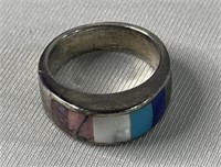 Sterling silver ring, 7.4g., size 6