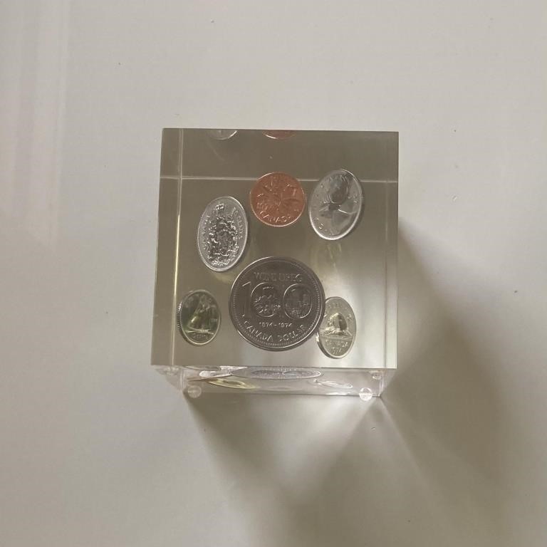 1974 Canada Coin Set Display