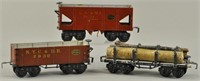 LOT OF THREE MARKLIN HAND PAINTED FREIGHT CARS