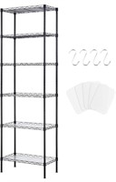 6 TIER SHELVING UNIT ADJUSTABLE STORAGE SHELF