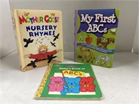 3 children’s books nursery rhymes and abc’s