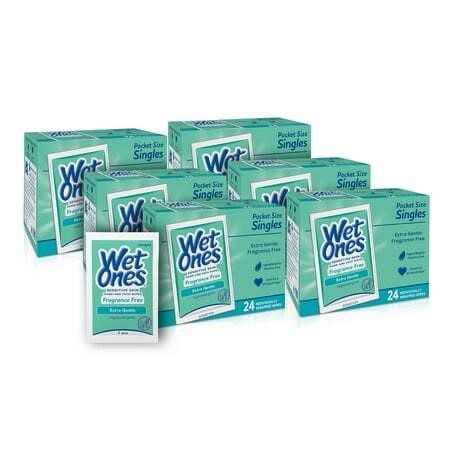 $18  Wet Ones Singles Wipes  24 ct. (6 pack)