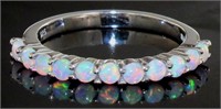 Beautiful White Opal Wedding Band