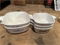 5 corning ware dishes no lids