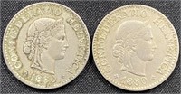 1880 - Switzerland 10 coins