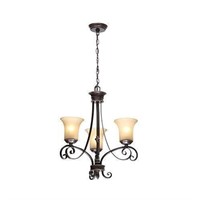 Hampton Bay Essex 3-Light Aged Black Chandelier