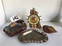 Set Of Florida and Montreal Canada Soap Dishes