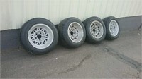 4 Original 15" Aluminum Trans Am Rims & Tires