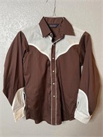 Vintage 1970s Pearl Snap Cowboy Shirt Bruxton