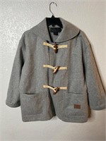 Vintage Ralph Lauren 1990s Wool Jacket Toggle Gray