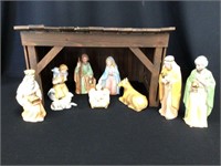 Nativity Scene with Vintage Homco Figurines