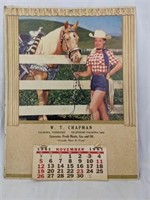 1961 W.T. Chapman Palmyra, Tn Calander