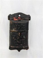 Antique Vast Iron Wall Mounted US Mail Bank