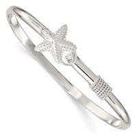 Sterling Silver- Polished and Textured Starfish