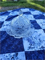 VINTAGE ROUND, DOME TOP, CUT CRYSTAL,