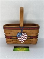 Patriotic Longaberger Basket with Handle