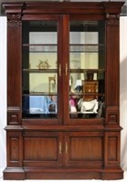 Henkel Harris double door bookcase cabinet
