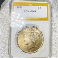 1922 Silver Peace Dollar PGA - MS63
