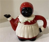 Vintage ceramic cast iron mammy teapot