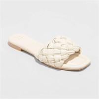 Women's Carissa Slide Sandals Off-White 6 $25