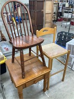 Chair,stool and table